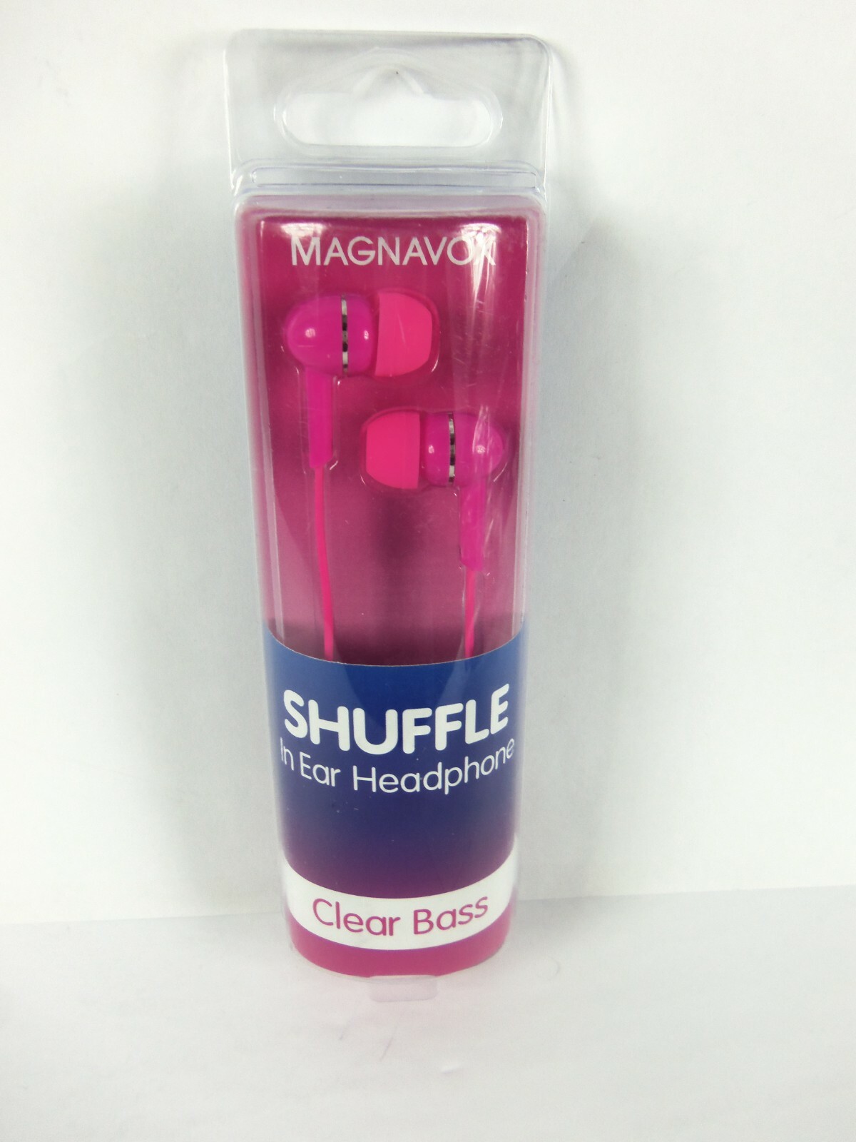 Magnavox Shuffle Fit in Ear Headphones Clear Bass Pink MHP4850-PK