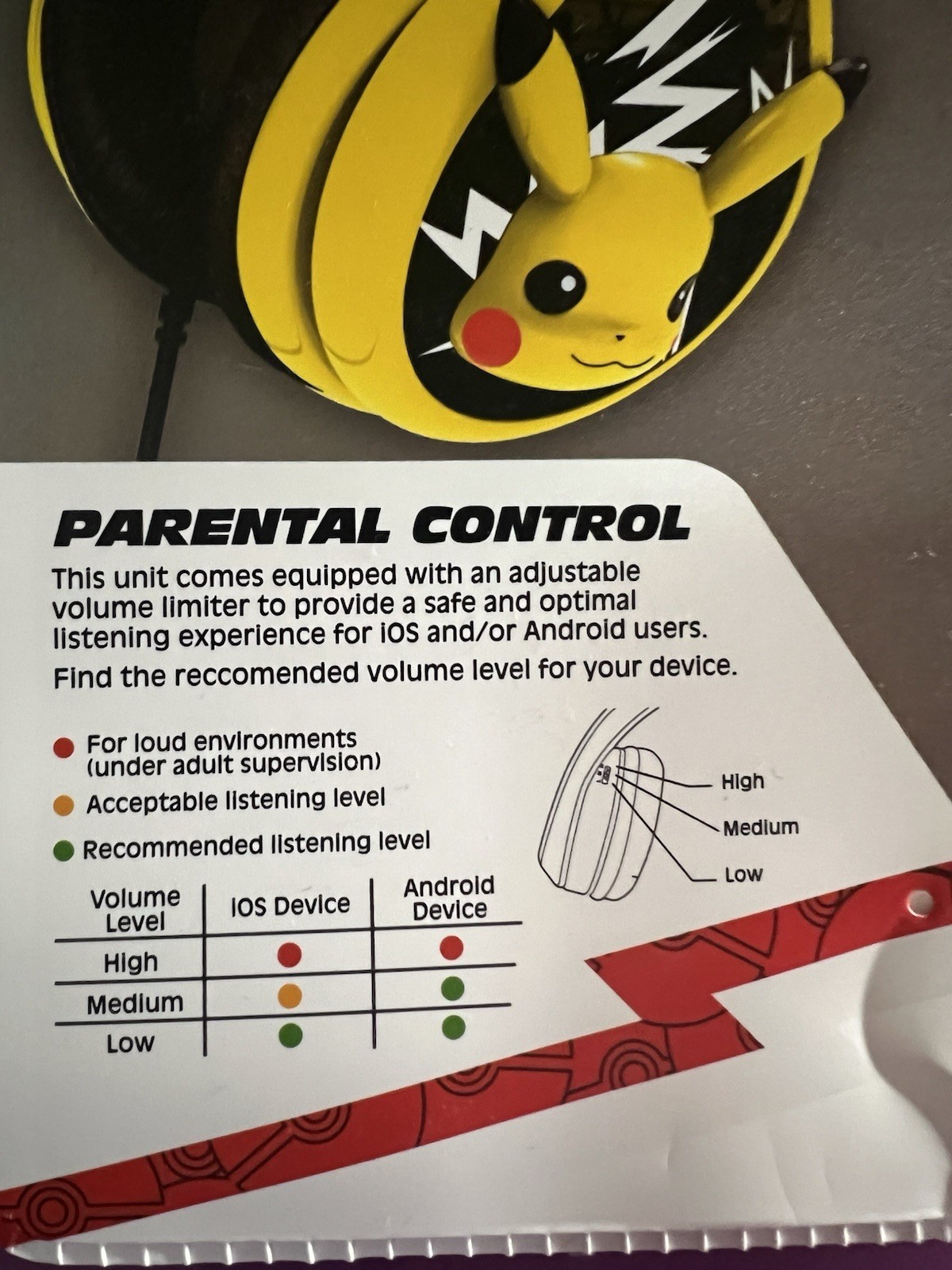 E-Kids Pokémon Pikachu Headphones For Kids