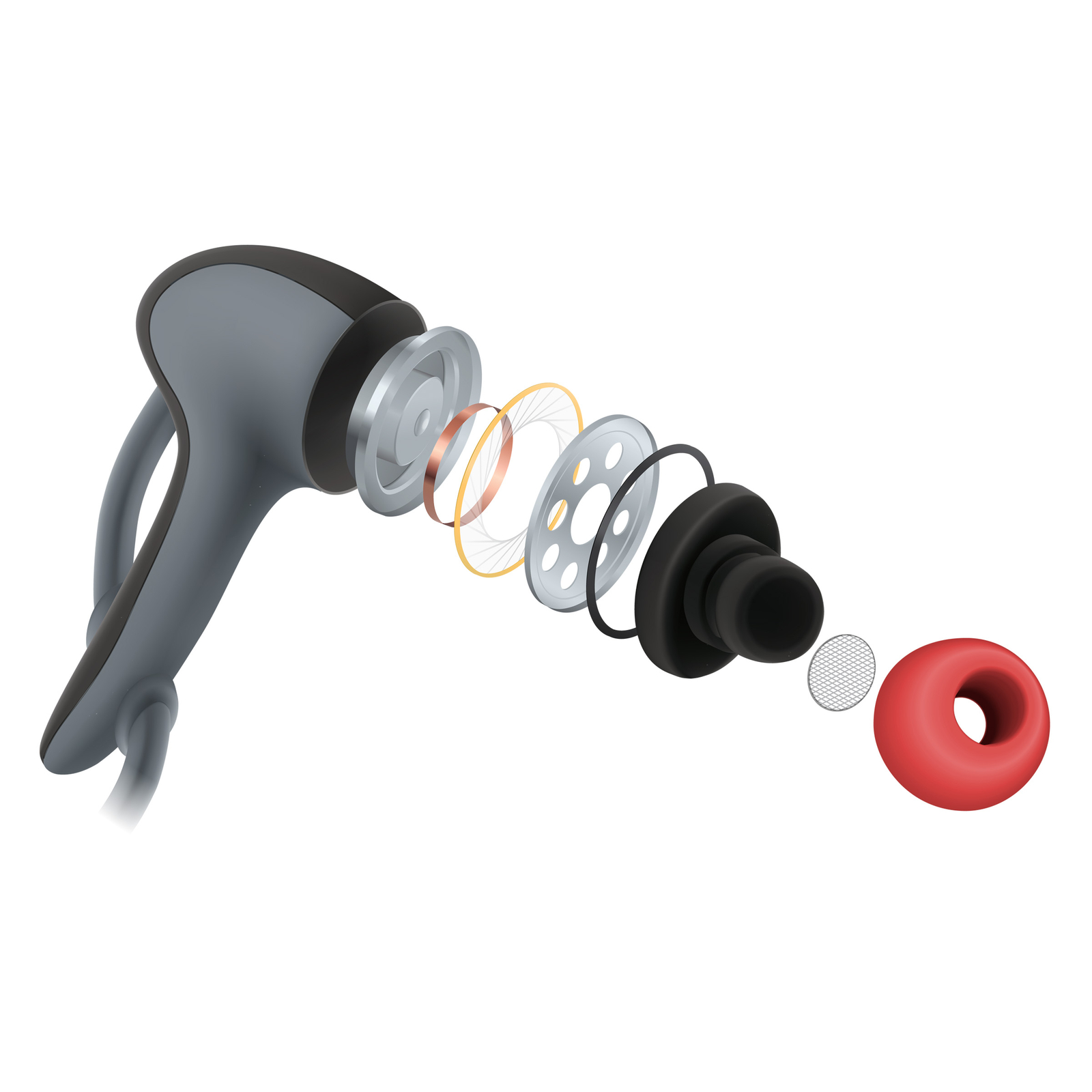 Ultra-Durable In-Ear Headphones with Mic , Soft Gel Earbuds & Noise Isolating
