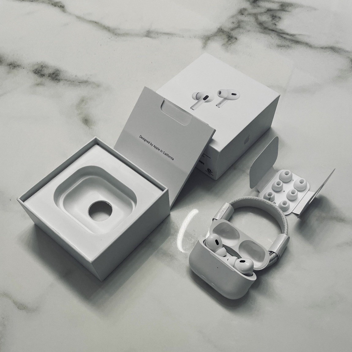 Apple AirPods Pro White In-Ear Wireless Bluetooth Earbuds w/ ANC & Charging Case