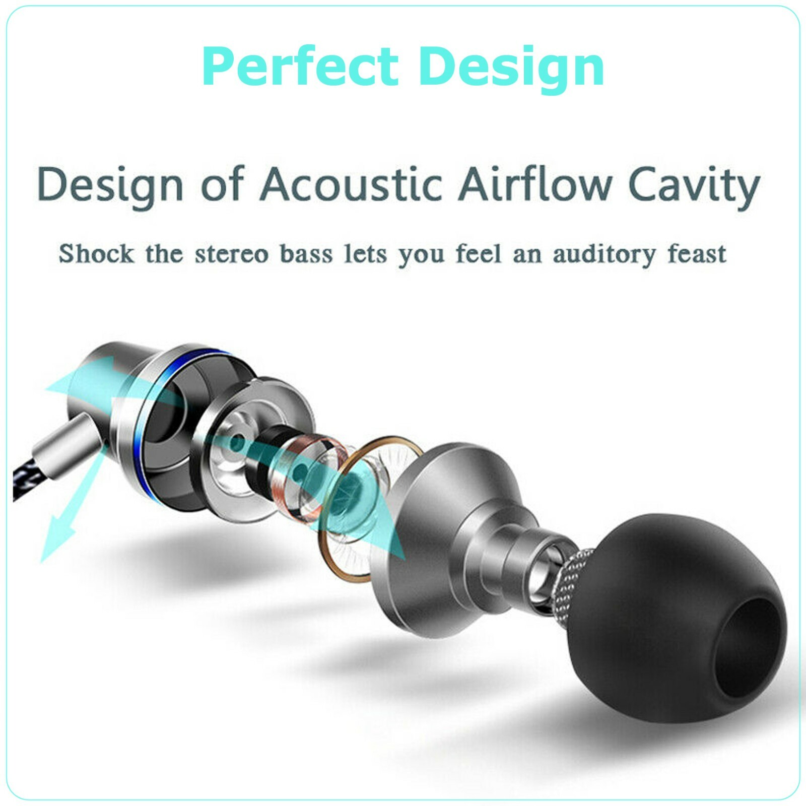3.5mm HIFI Super Bass Headset In-Ear Earphone Stereo Earbuds Headphone Wired Mic