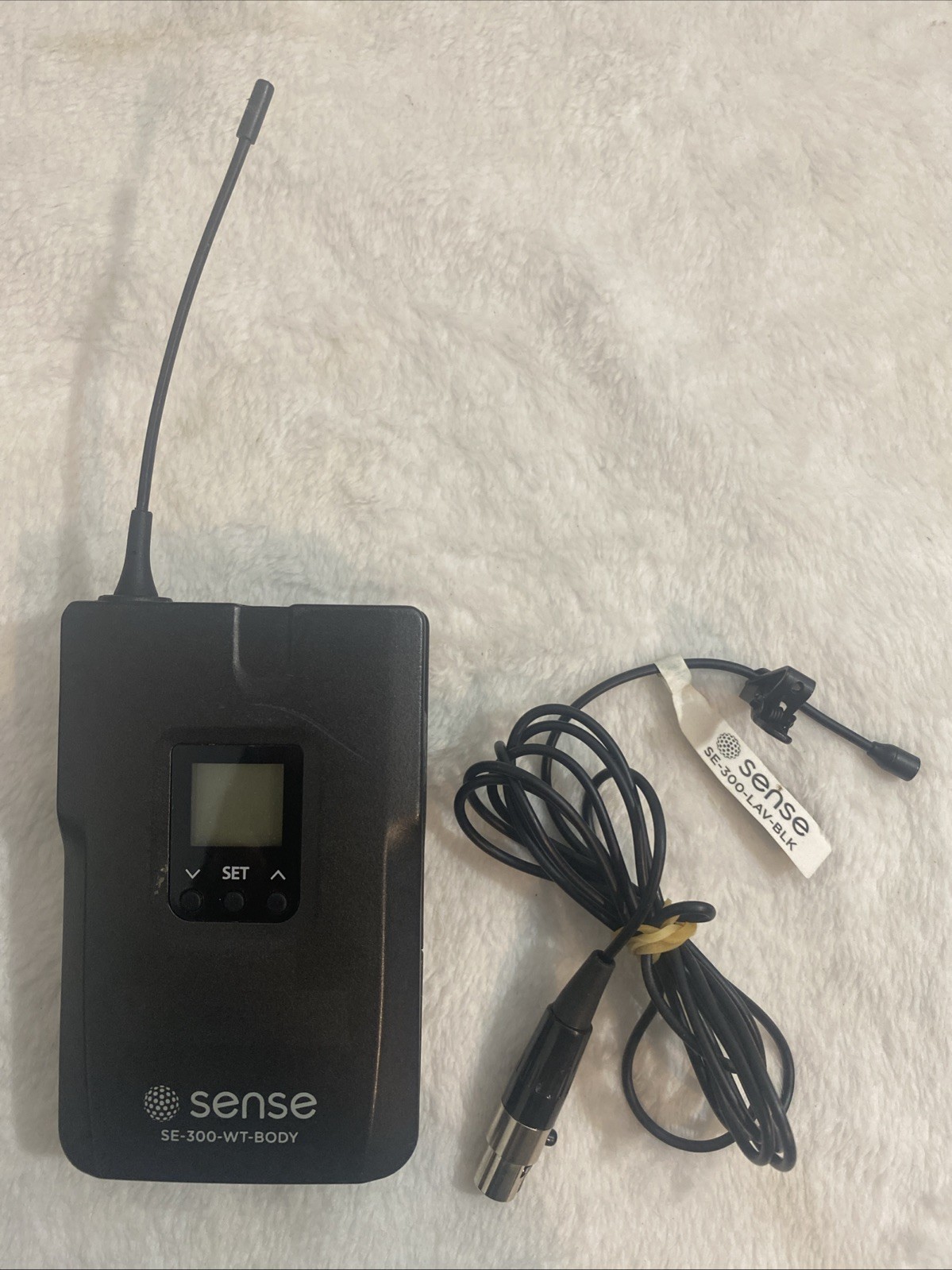 Sense Headset Microphone SE-300-LAV-BLK Single Ear Cilp 1.5M With SE-300-WT-BODY
