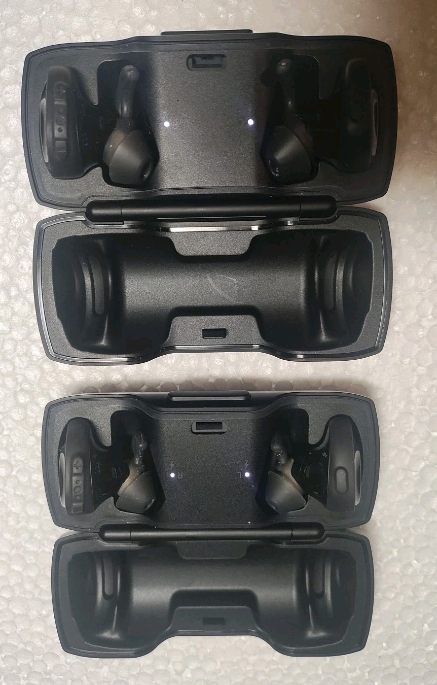 Bose SoundSport Free Wireless Headphones 2 Pairs Black Model 423729 FOR PARTS