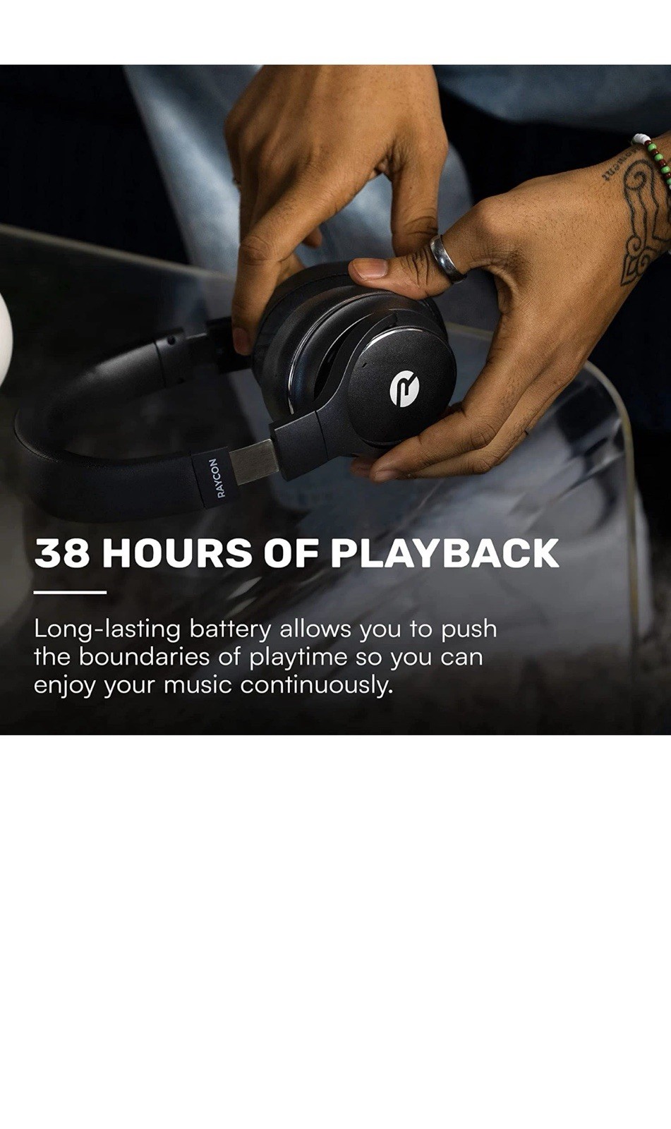 the Everyday Wireless Bluetooth over Ear Headphones, with Active Noise Cancellin