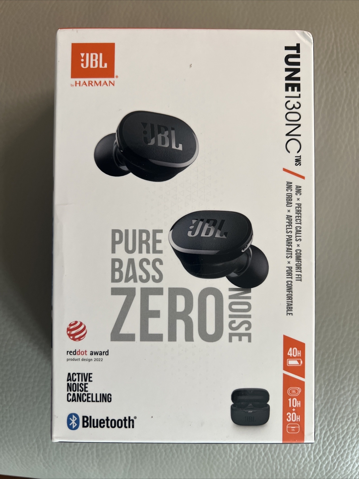 JBL Tune 130NC Wireless Pure Bass Sound In-Ear Headphones Black JBLT130NCTWSBAM™