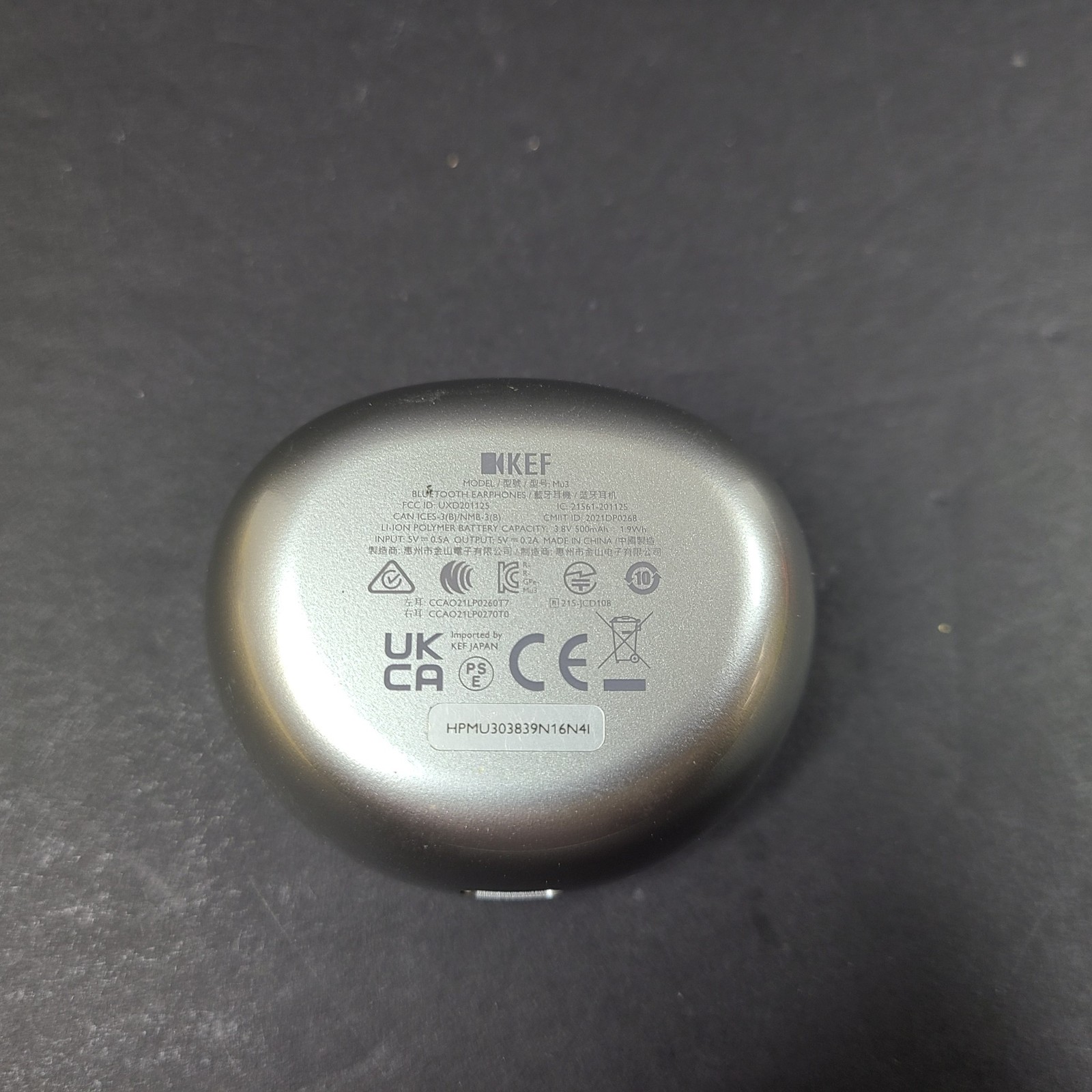 KEF Mu3 Noise Cancelling True Wireless Earphones Earbuds – Aluminium Silve