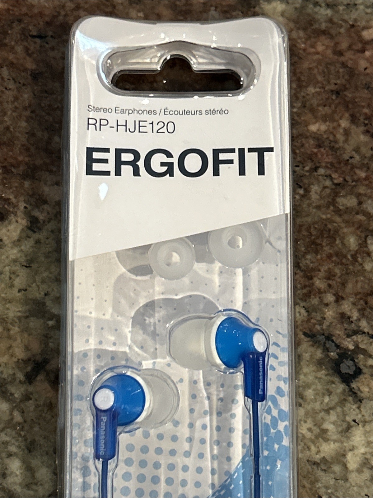 Panasonic RP-HJE120 ErgoFit In-Ear Earbuds Blue 3.5mm Jack headphones
