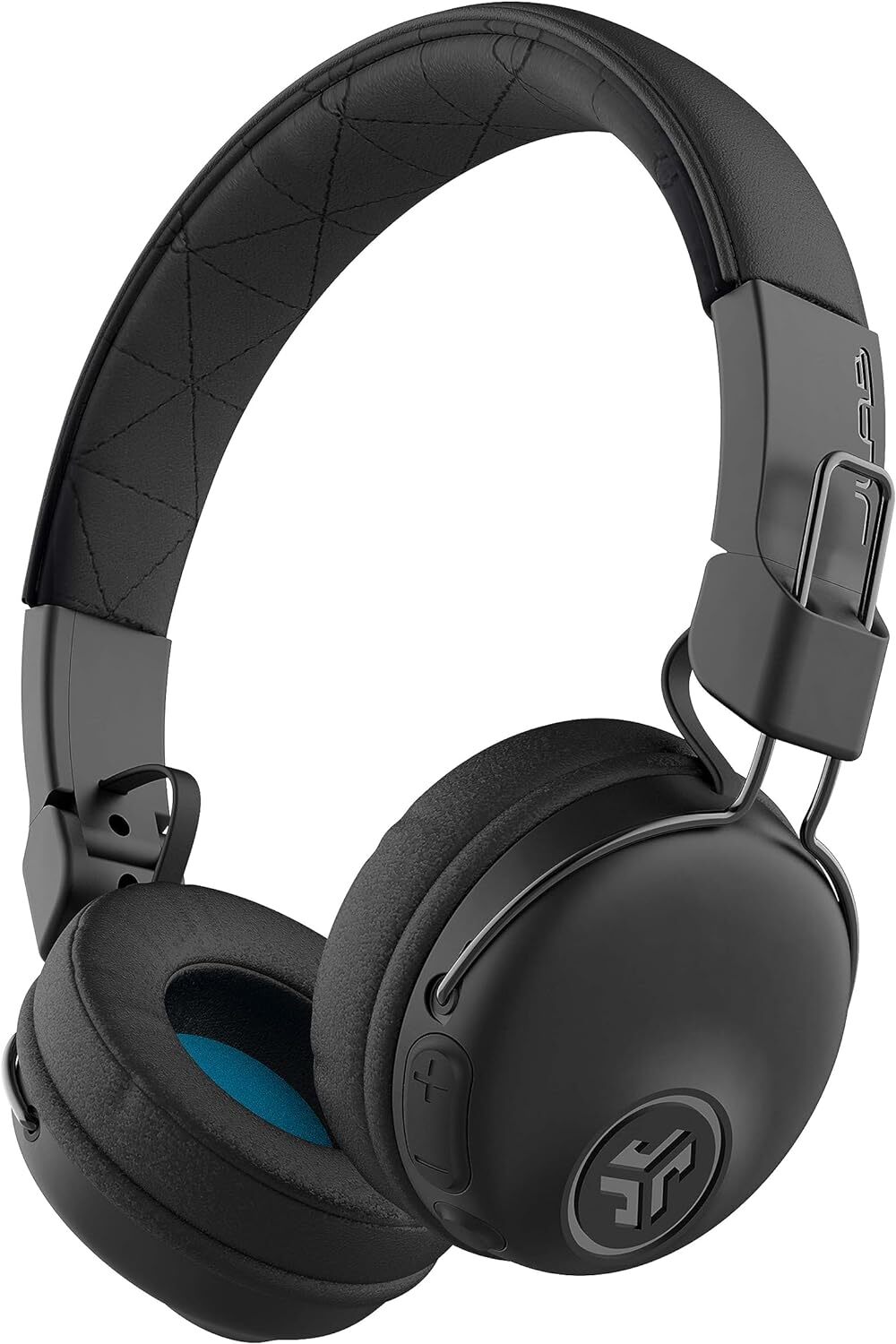 JLab Studio Bluetooth Wireless On-Ear Headphones – Black – White 30+ Hours