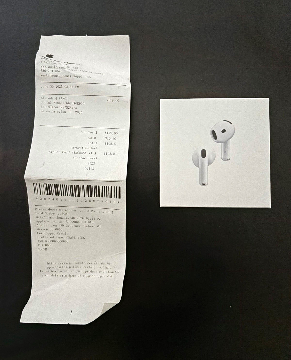 Apple AirPods 4 White Bluetooth Wireless In-Ear Earbuds With noise cancellation