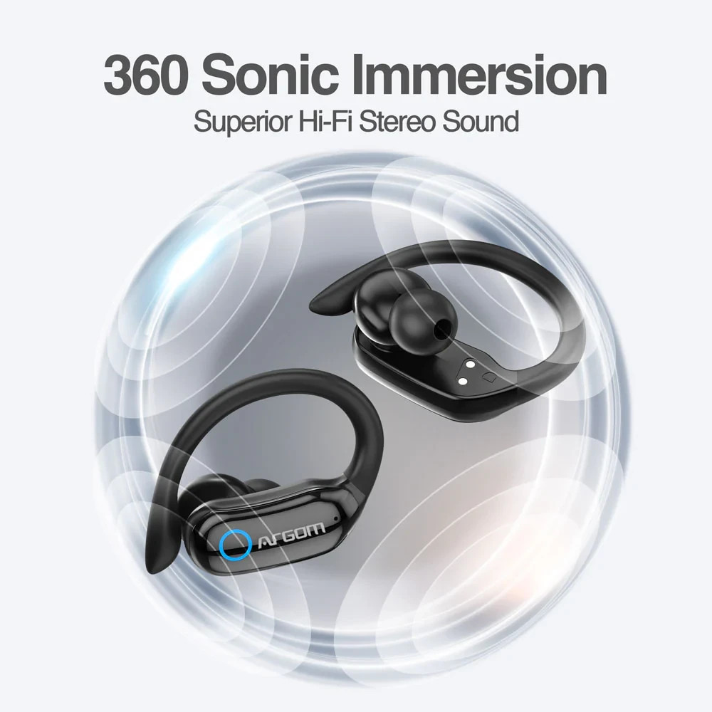 ArgomTech SkeiPods E95 True Wireless Sport Earbuds BT 5.3 IPX7 ENC 45H Playtime