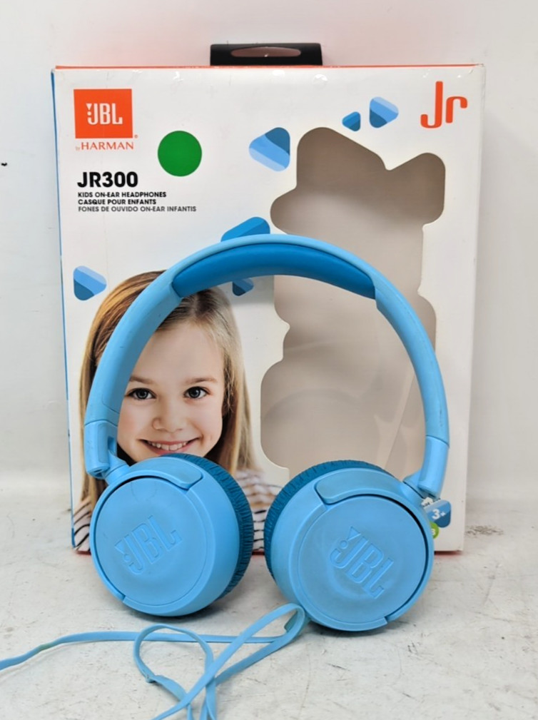 JBL Headphones for Kids – Ice Blue Wired On Ear Headphones JR300 JR 300