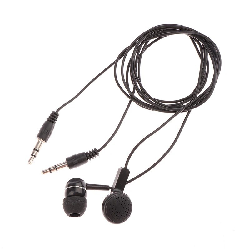 3.5mm Wired Headphones Earbuds Single In-Ear Stereo Headset No Microphone