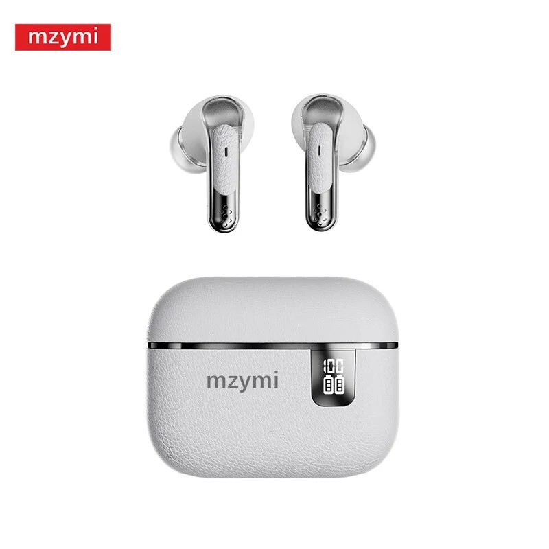 mzymi Y107 TWS Headset ENC Noise Cancelling Bluetooth5.3 Wireless LED Earbuds