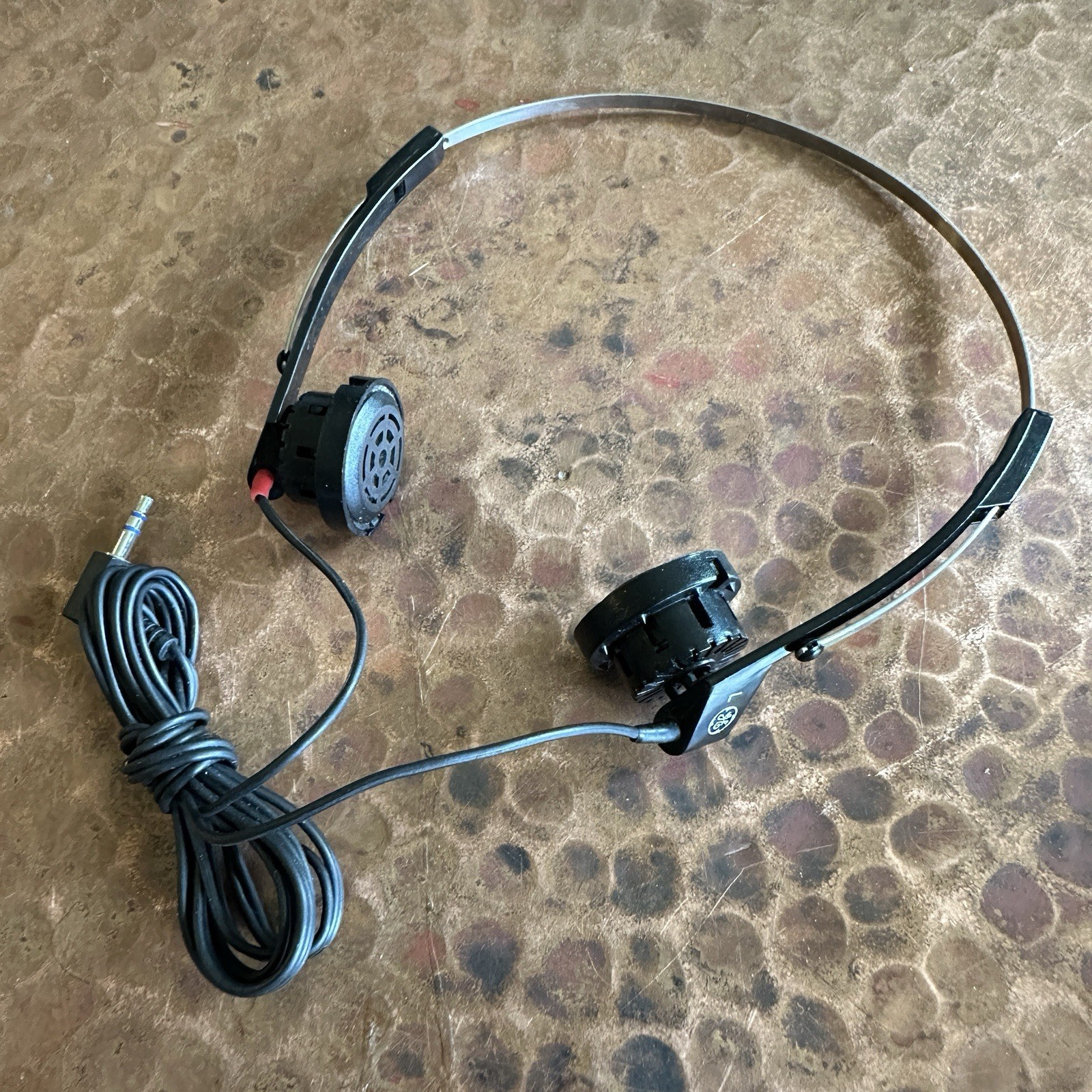 General Electric GE Metal Headband Headphones Vintage TESTED!