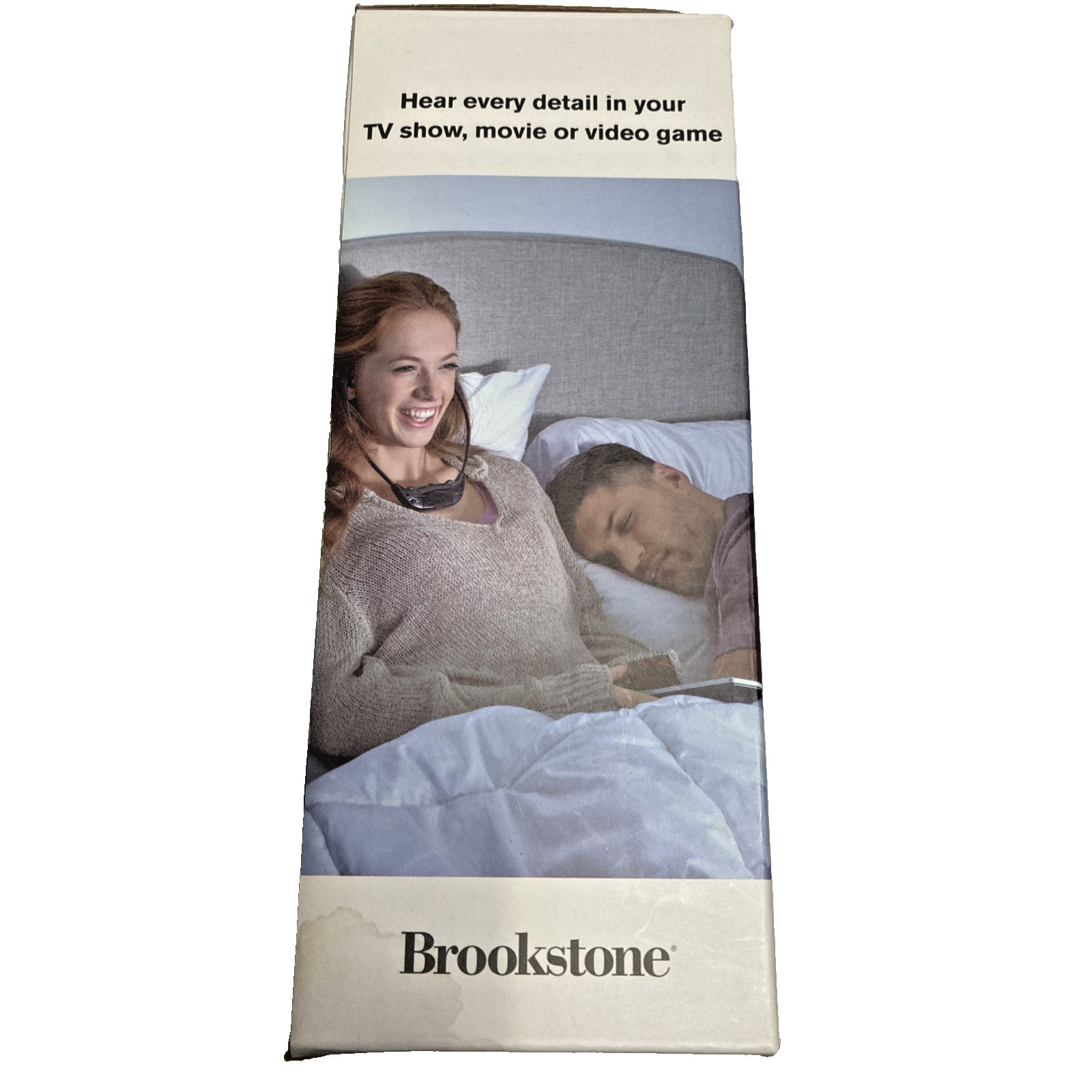 Brookstone Wireless Tv Earphones 2.4Gz Digital UHF Technology. Detachable Mic