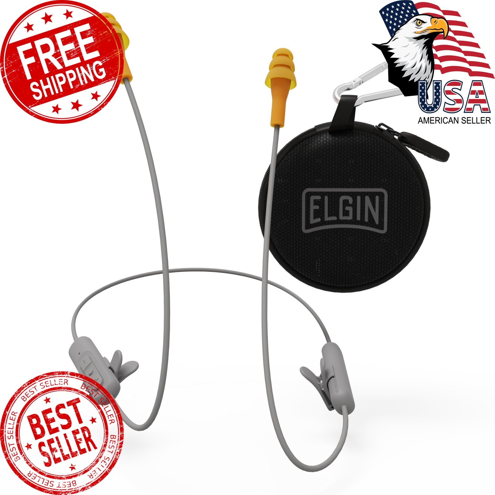Elgin Ruckus Wireless Bluetooth Earplug Headphones, Noise Canceling Mic | 25 …