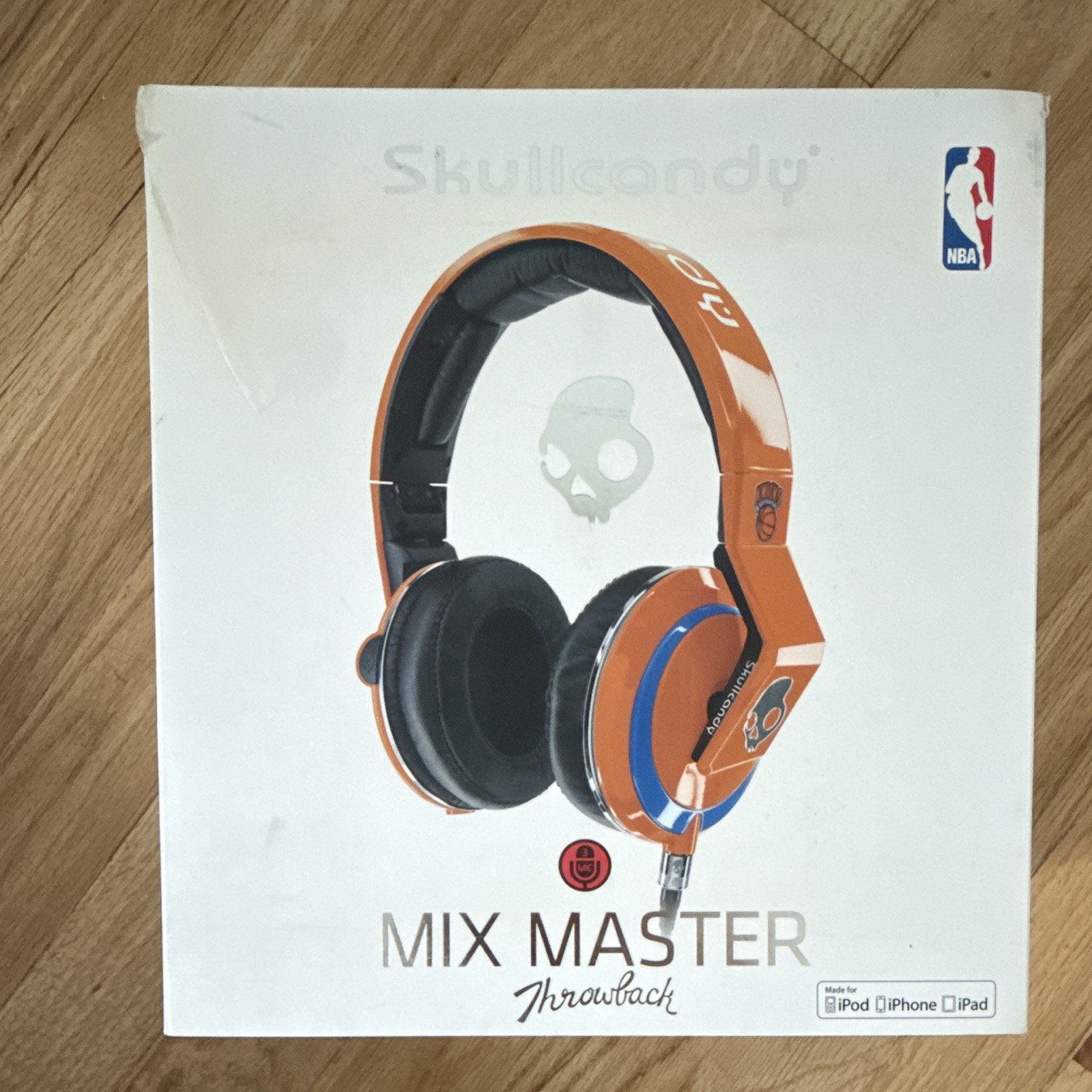 Skullcandy Mix Master Knicks Over-Ear Wired 3.5mm Orange/Blue S6MMDM-167 w/ mic