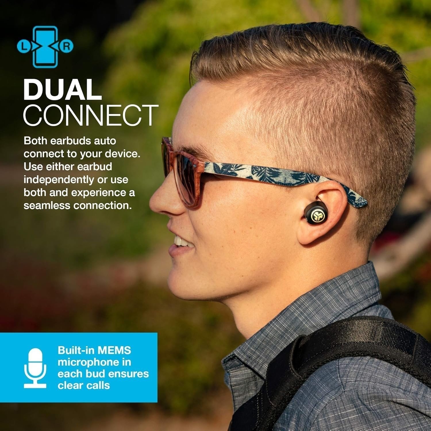 JLab JBuds Air Icon True Wireless Headphones Black – Used – Short Battery Life