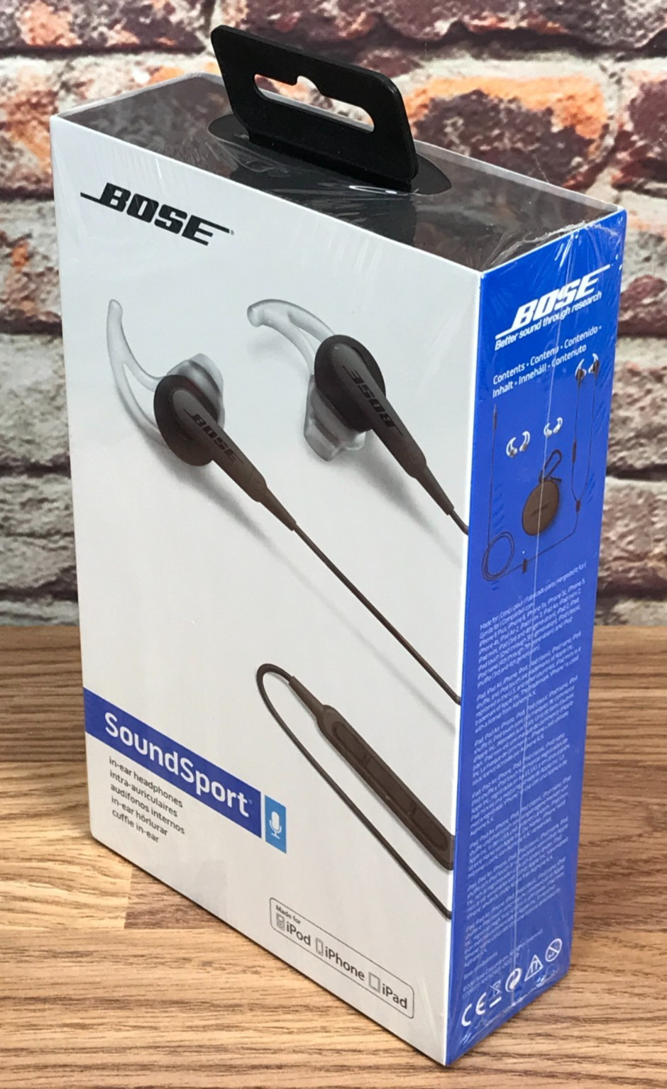 BOSE SoundSport in-ear headphones – Wired – 3.5mm – CHARCOAL BLACK -NEW – Sealed