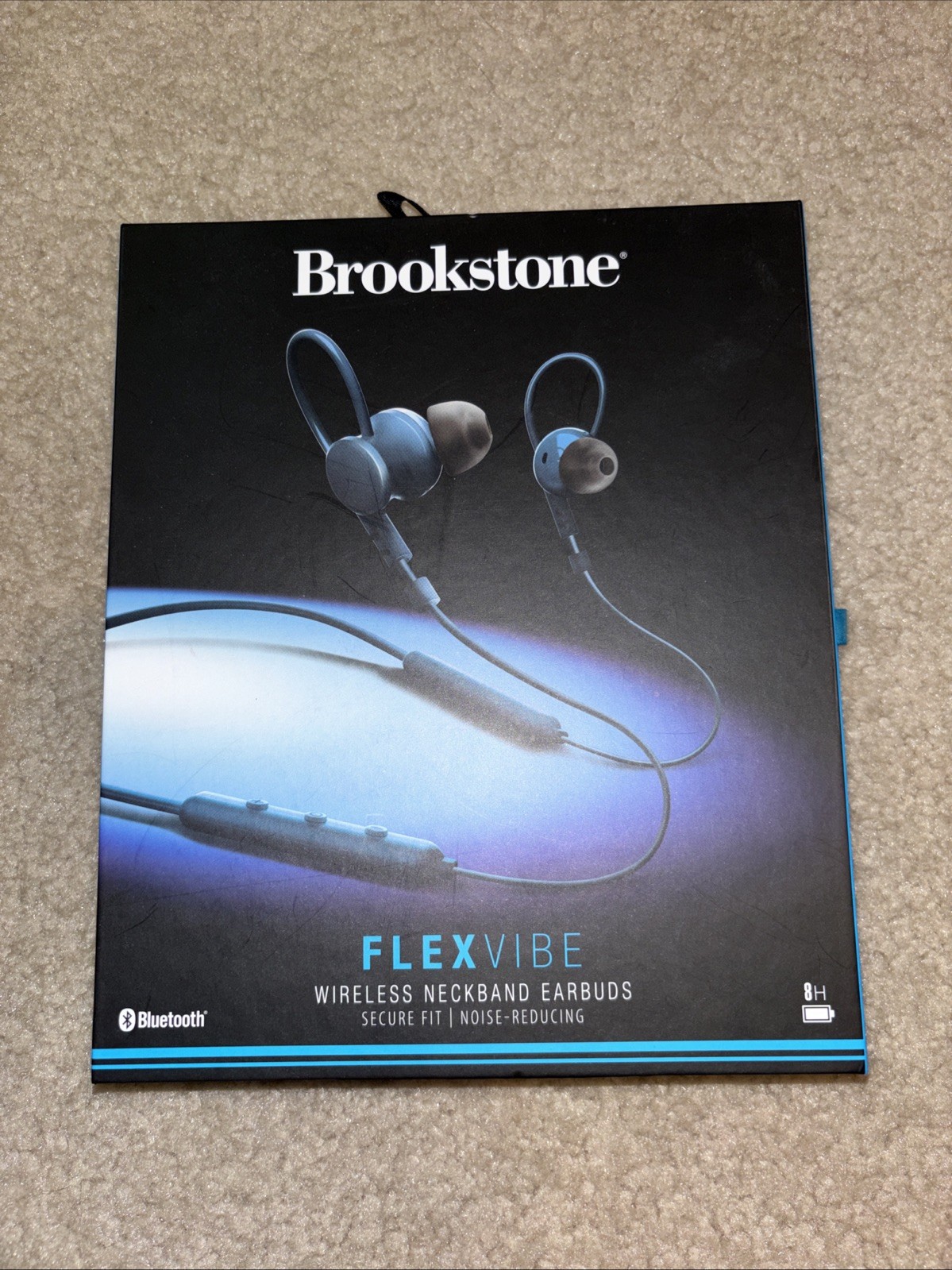 Brookstone Flexvibe Wireless Neckband Earbuds Secure Fit Noise Reducing