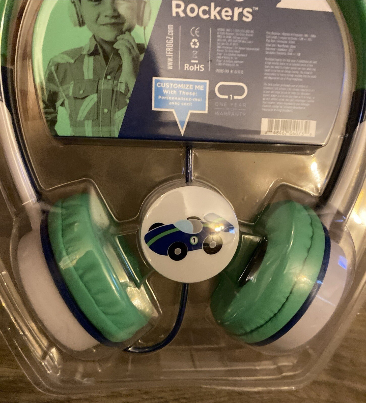 ifrogz Headphones Little Rockers Ear Green Blue White Train Airplane Racecar New