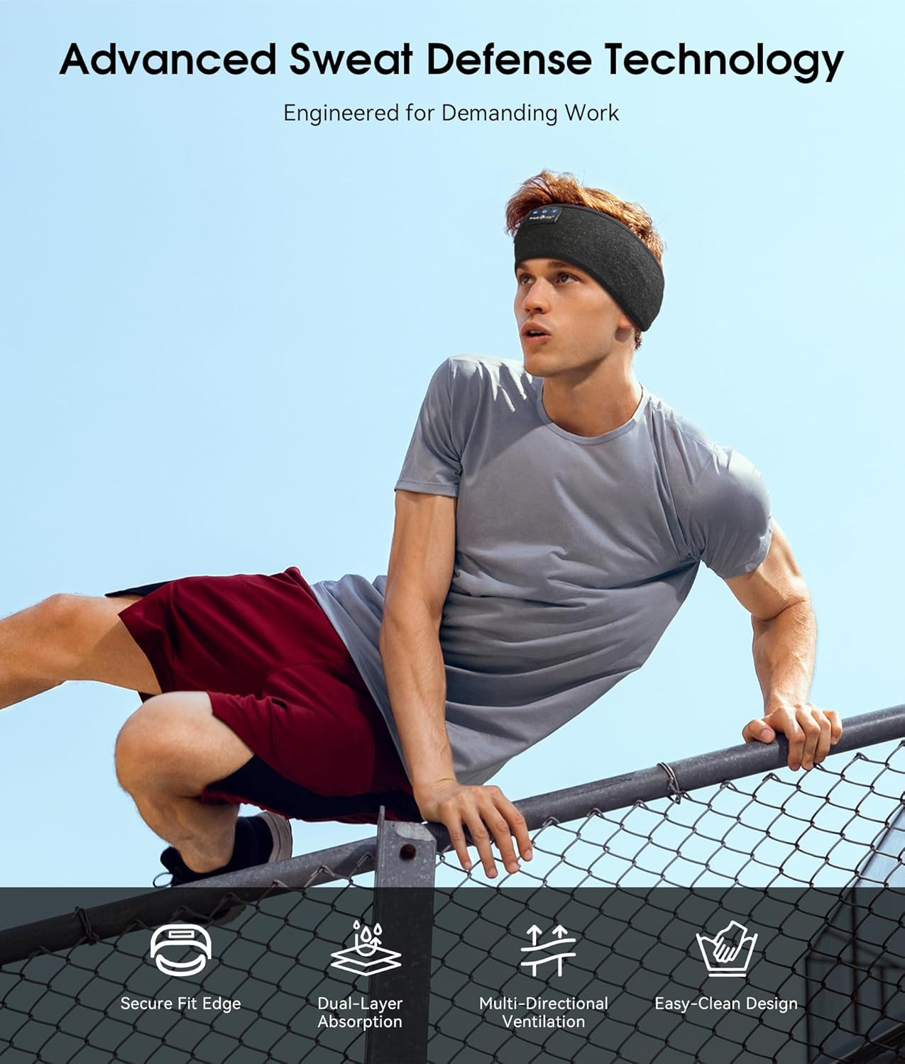 Sleep Headphones Bluetooth 5.4 Headband, Wireless Earphones Music Sleep Earbuds