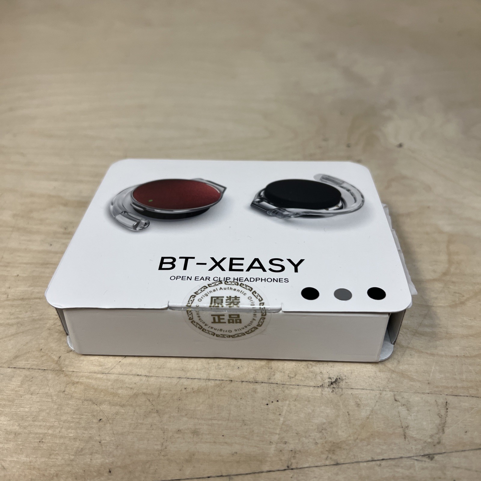 BT-XEASY Open Ear Ear-Clip Headphones Bluetooth USB-C Double Black Red