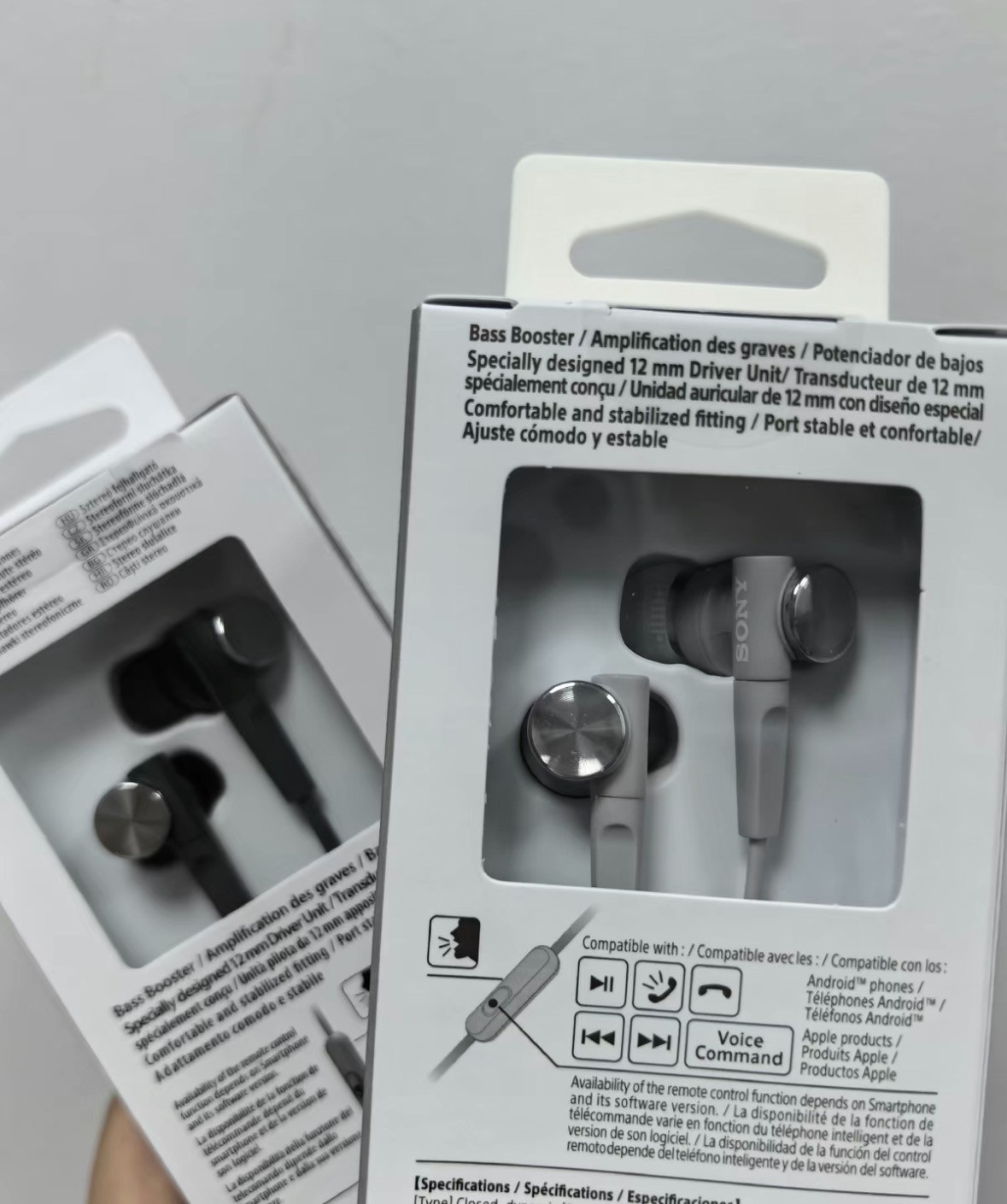 SONY MDR-XB55AP Bass Booster In-Ear Headphones In-line Remote Mic Black/Gray