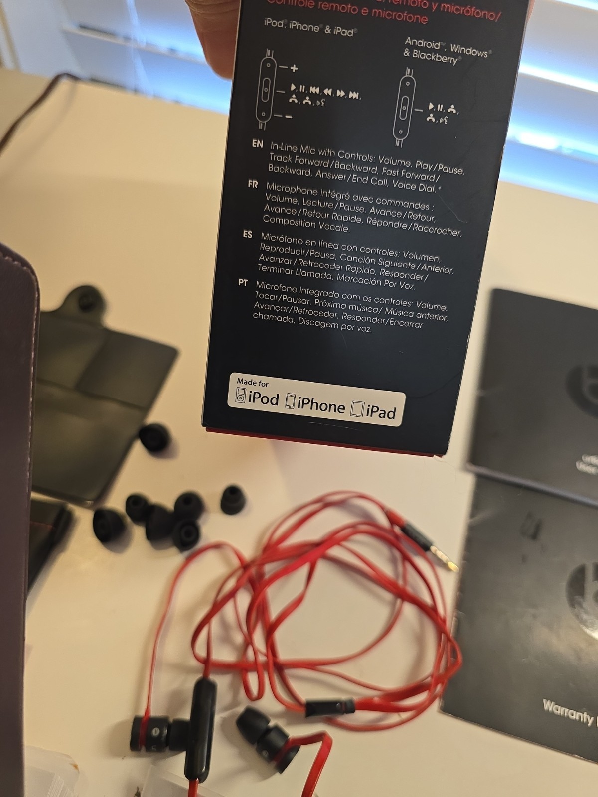 Beats by Dr. Dre urBeats Wired Earbud Headphones – Red/Black Untested