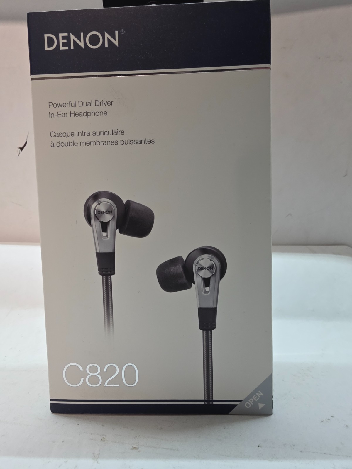 NEW DENON AH-C820 Black Hi-Reso Canal type Earphone dual driver
