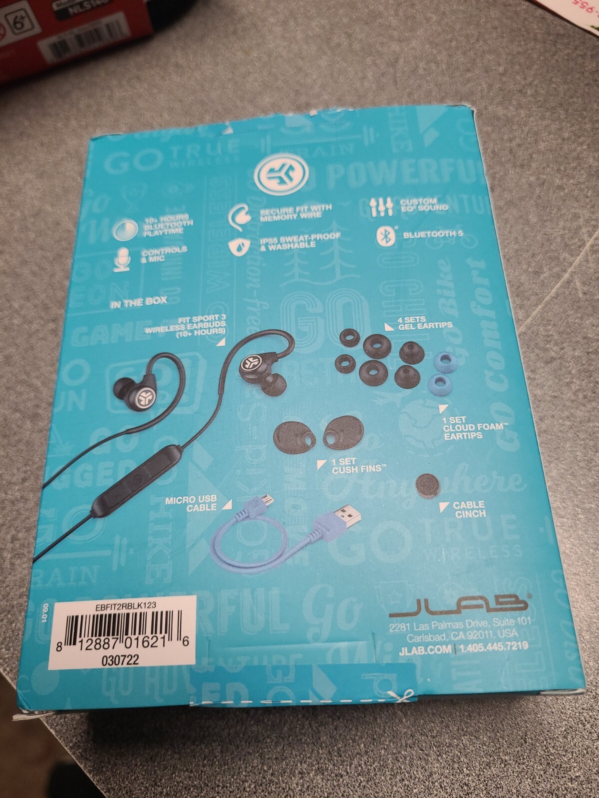 JLabs Fitsport 3 Wireless Bluetooth Signature Earbuds, Black New