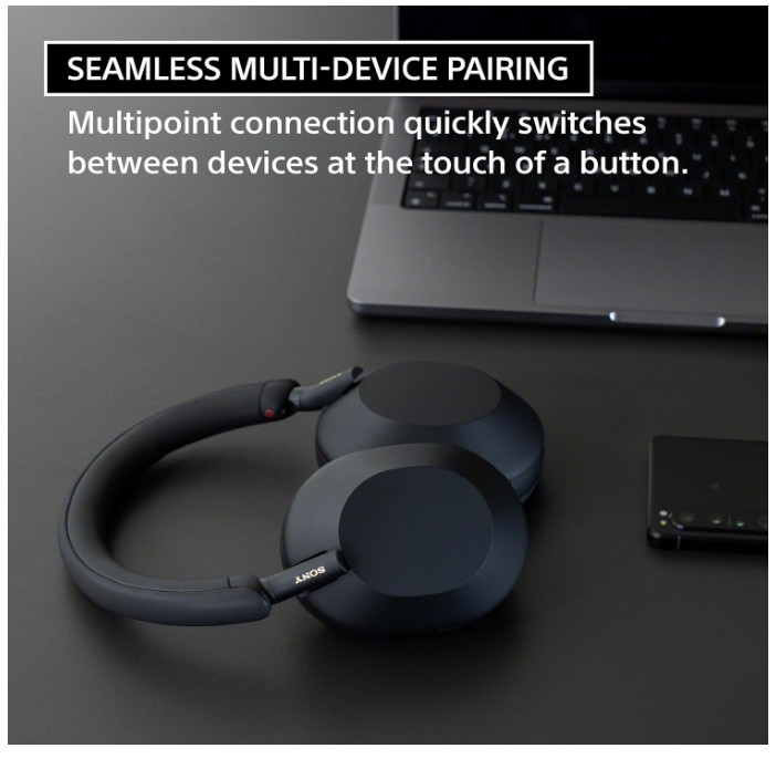 Sony WH-1000XM5 Premium Noise Canceling SILVER Headphones YY2954 30Hr(A16