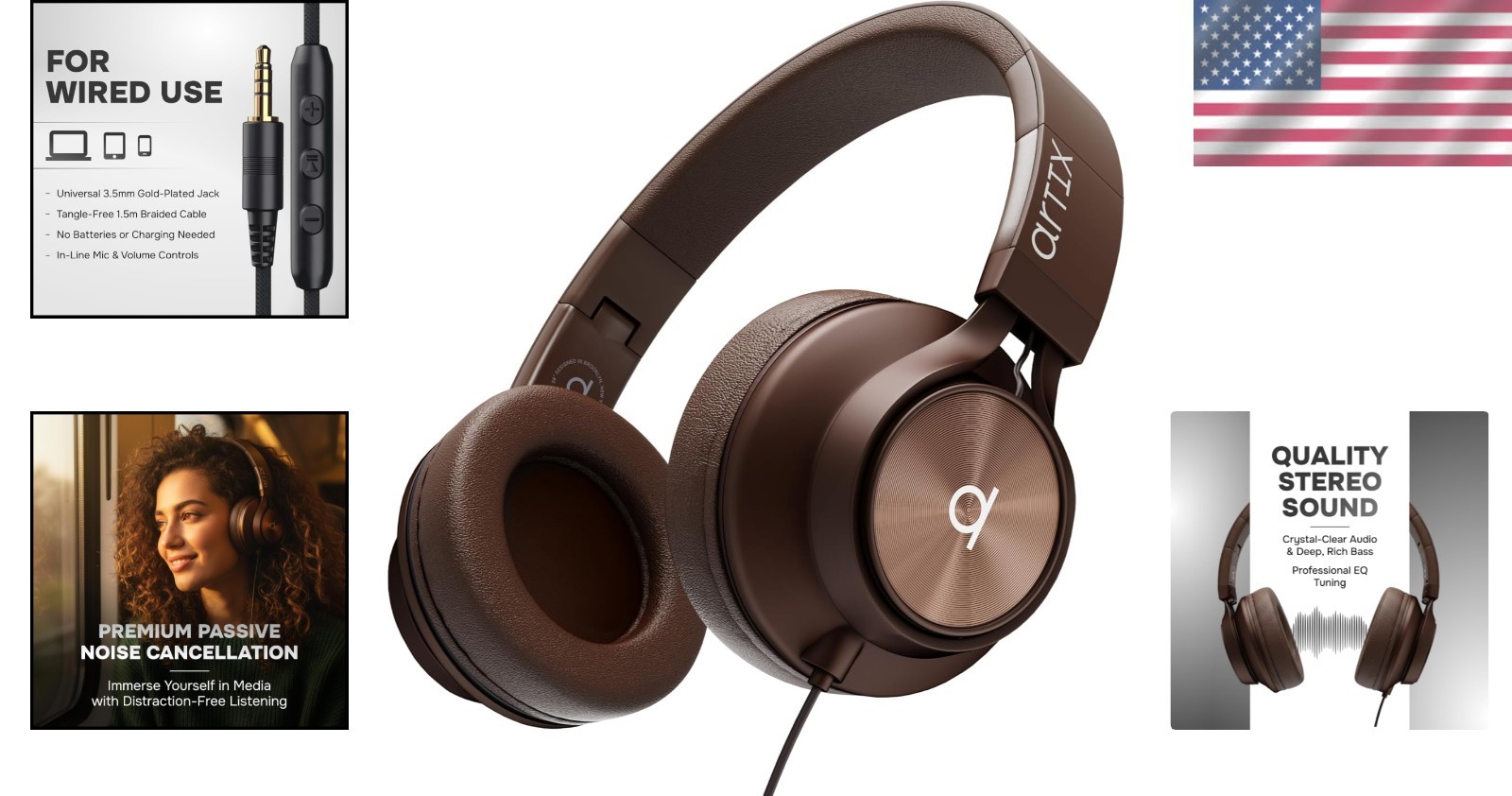 Noise Isolation Over-Ear Headphones for Kids, Teens, Adults
