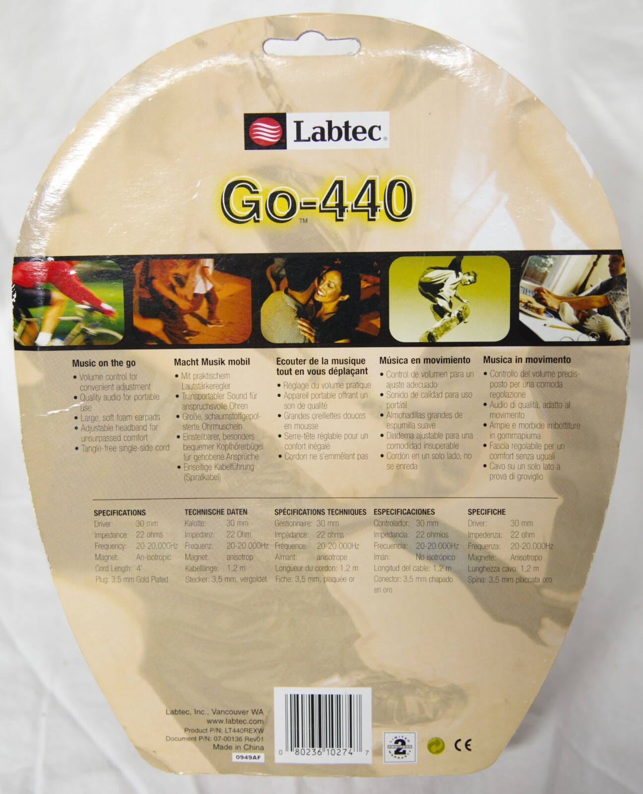 New unopened Labtec Go-440 headphones