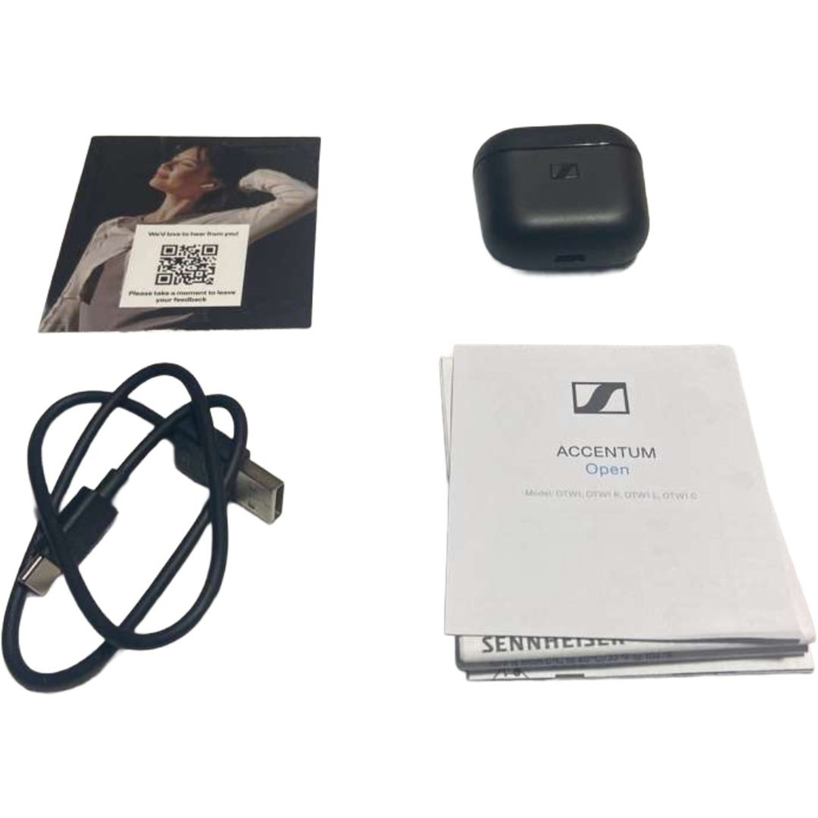 Sennheiser ACCENTUM Open True Wireless Bluetooth Earbuds Black ANC Open-Ear HD