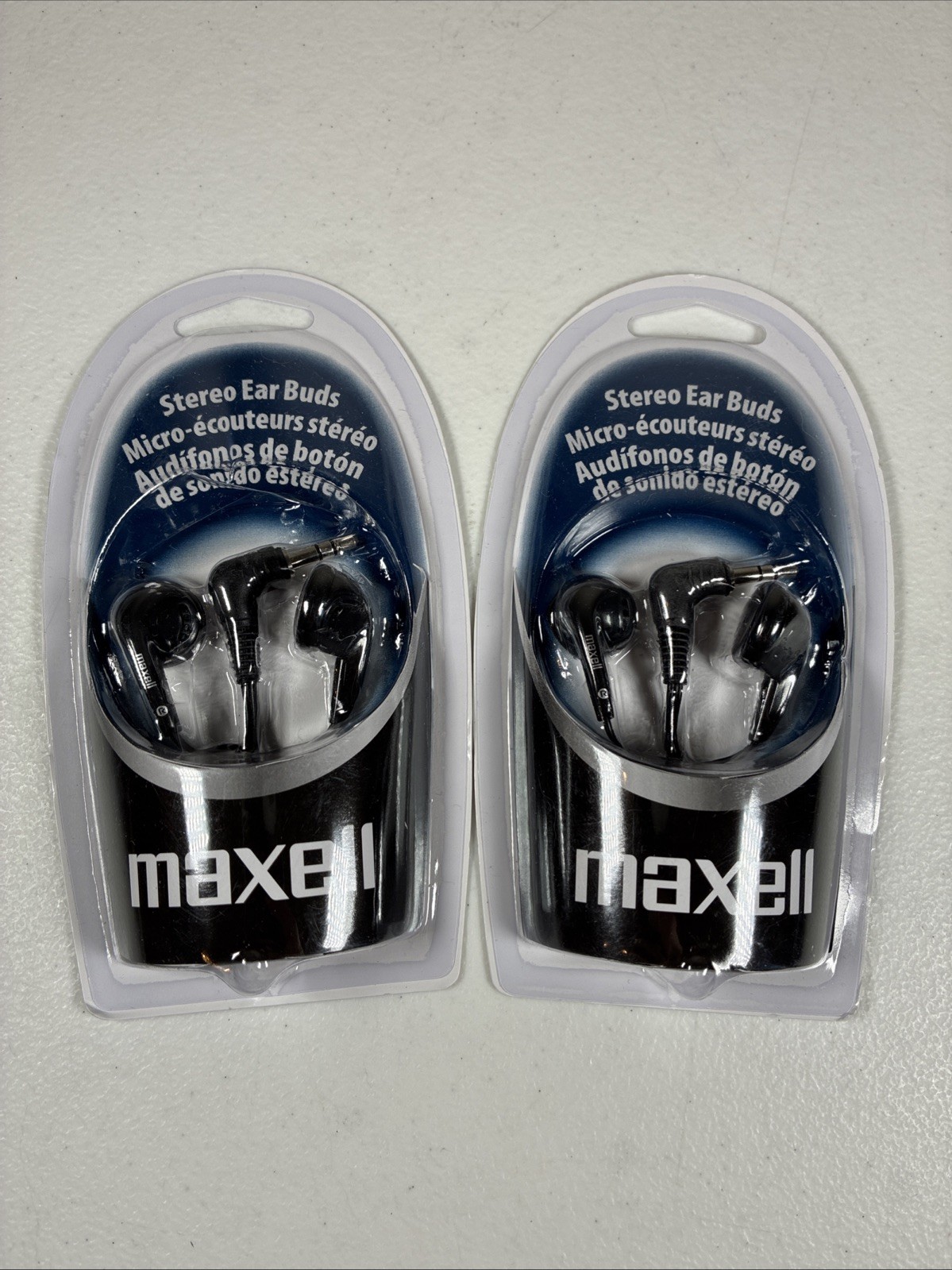 Maxell EB-95 Black Lightweight Stereo Earbuds, 190560 Lot Of 2 New, Sealed