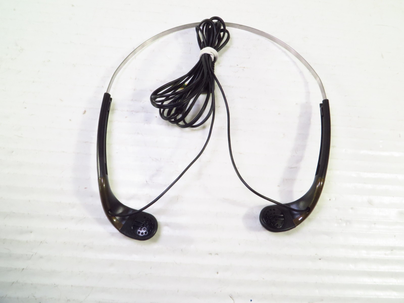 Sony MDR-W12 Headphones, 3.5mm Stereo Plug, Black & Brown, Tested