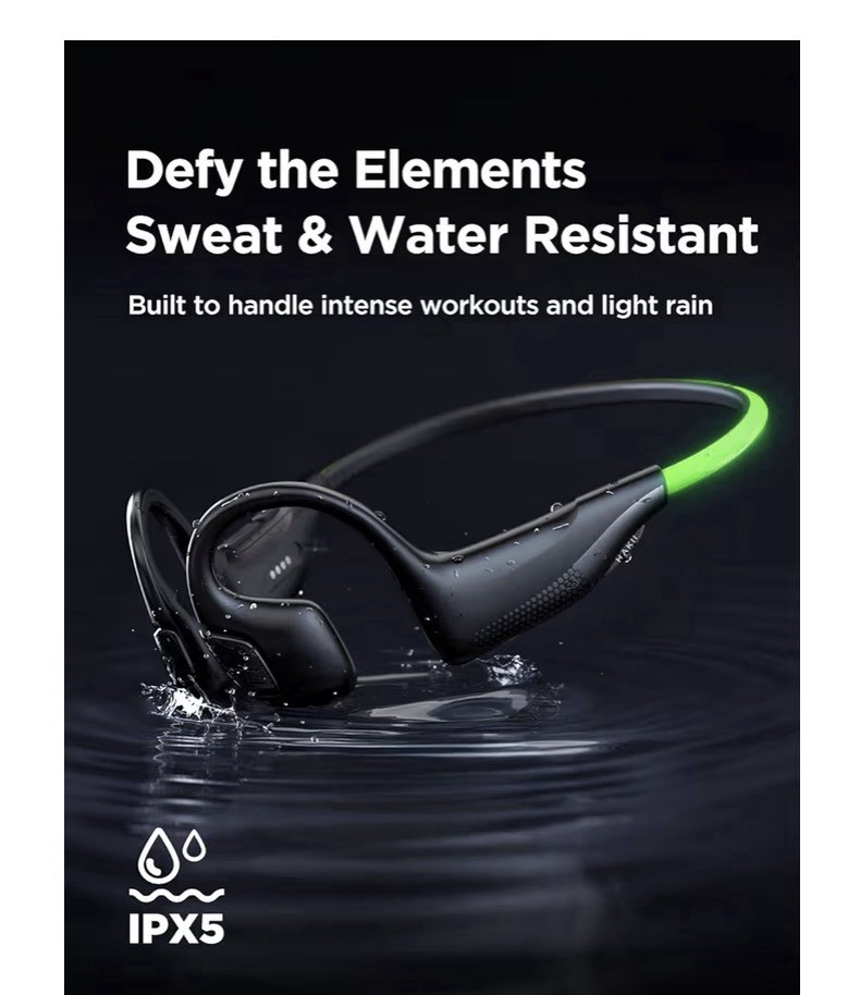 HAKII Light II Open-Ear Bluetooth Neckband Earbuds 16mm Drivers Water Resistant