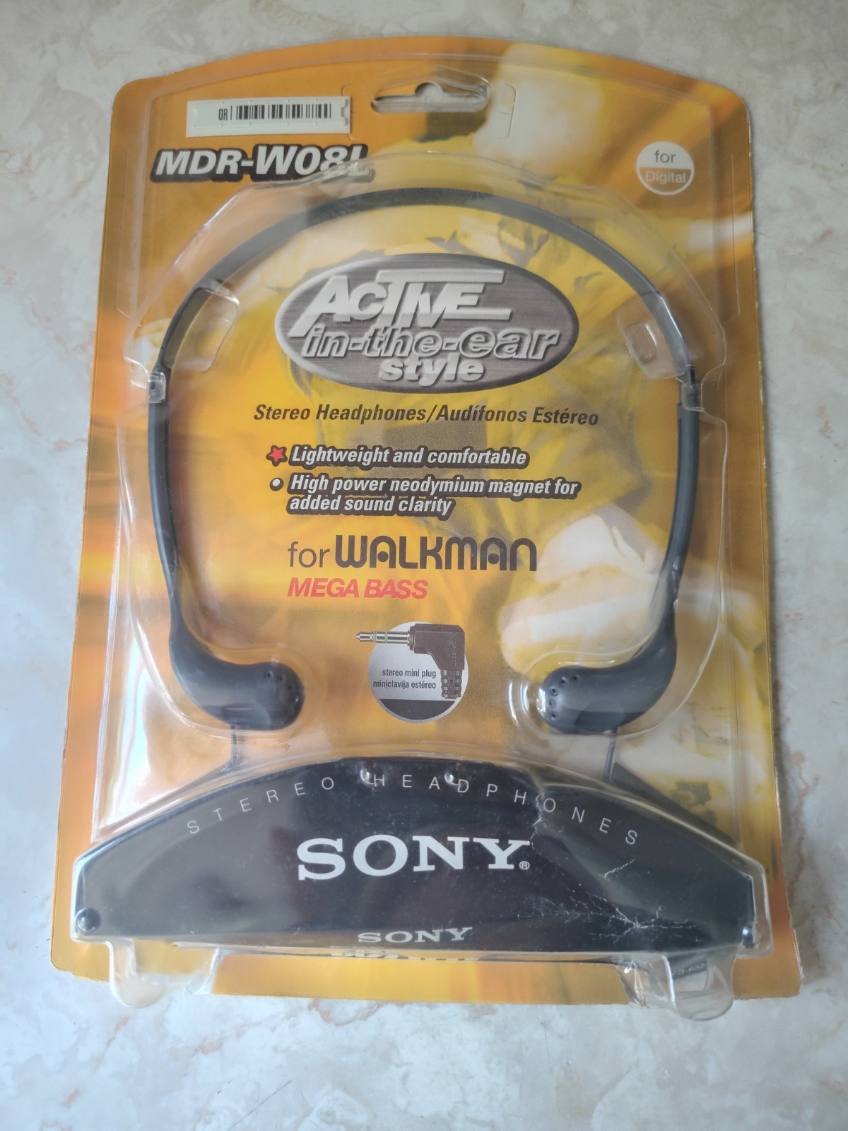 Sony MDR-W08L Stereo Headphones Mega Bass Lightweight VINTAGE