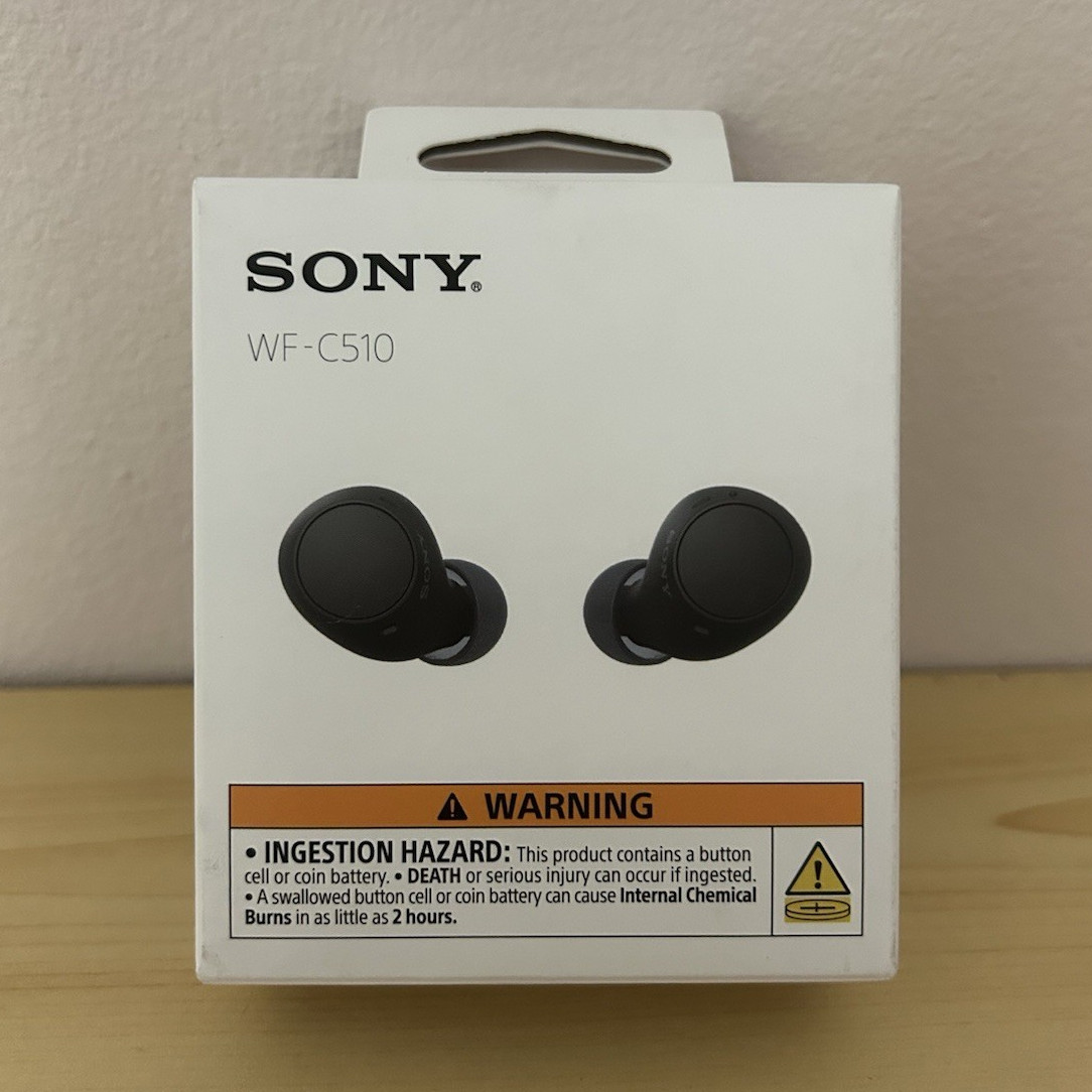 Sony WF-C510 Wireless Bluetooth Stereo In-Ear Earbud Headphones, Black
