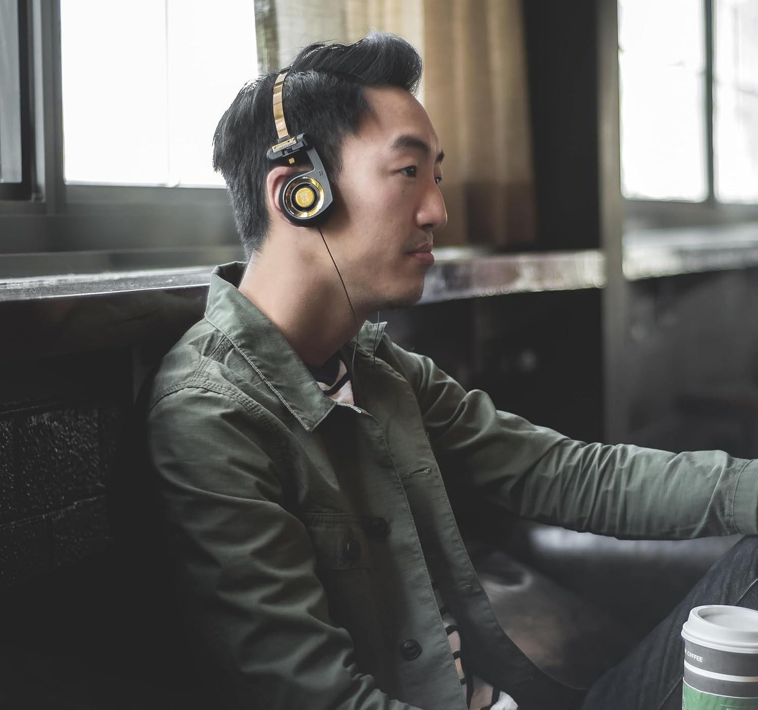 Porta Pro Limited Edition Black Gold On-Ear Headphones with Mic & Volume Control