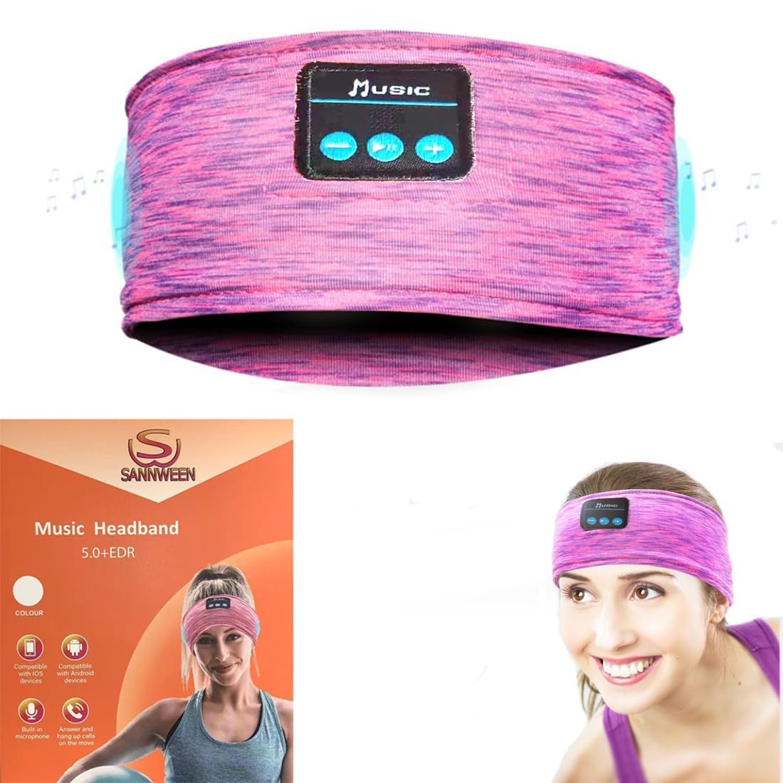 Wireless Sleep Headphones for Women – Bluetooth Headband for Side Sleepers wi…