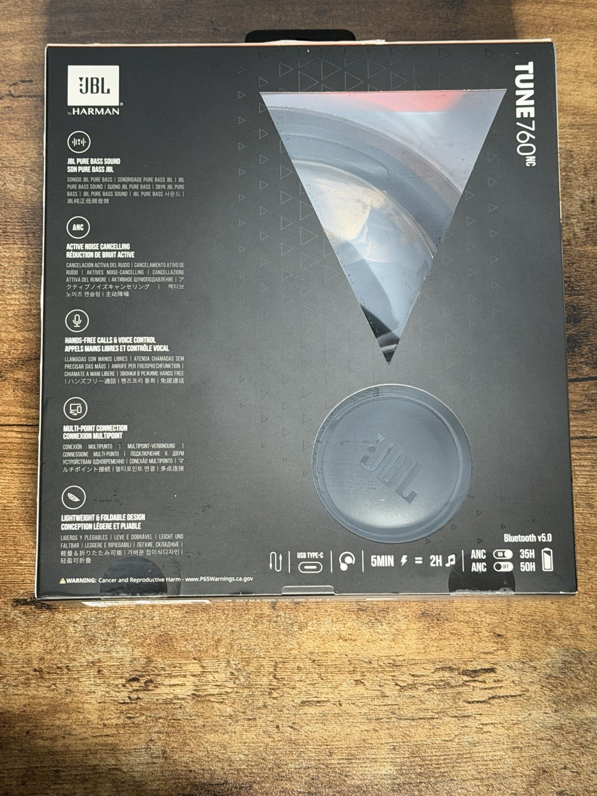 JBL 760NC Over the Ear Headphones – Black