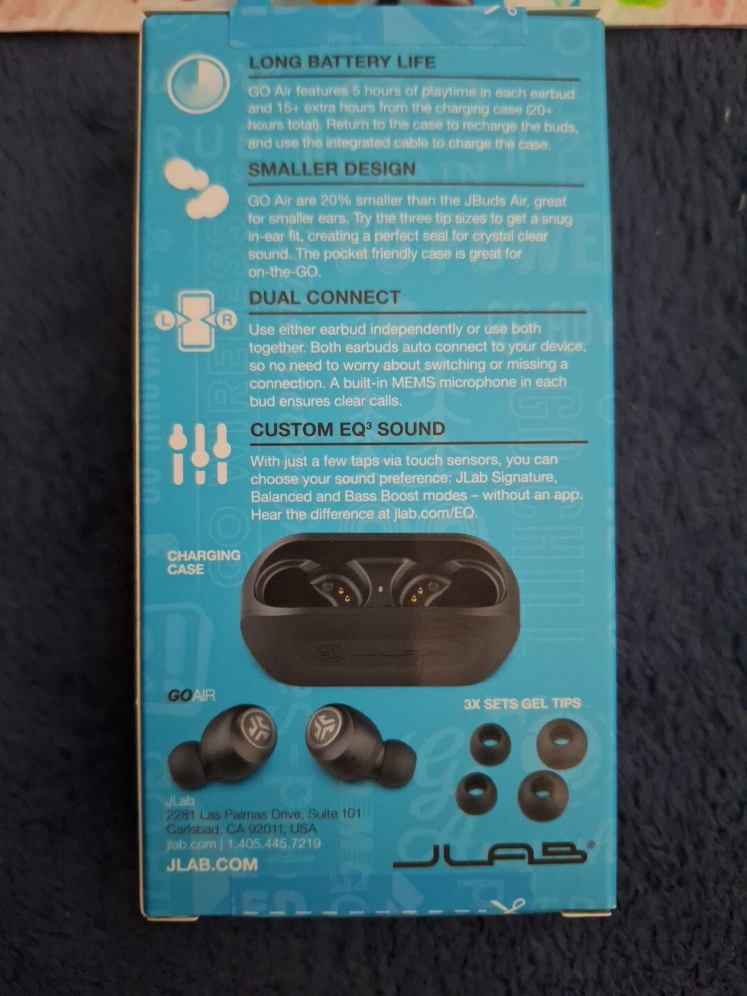 JLab Audio EBGOAIRRBLK82 In the Ear Headphones – Black
