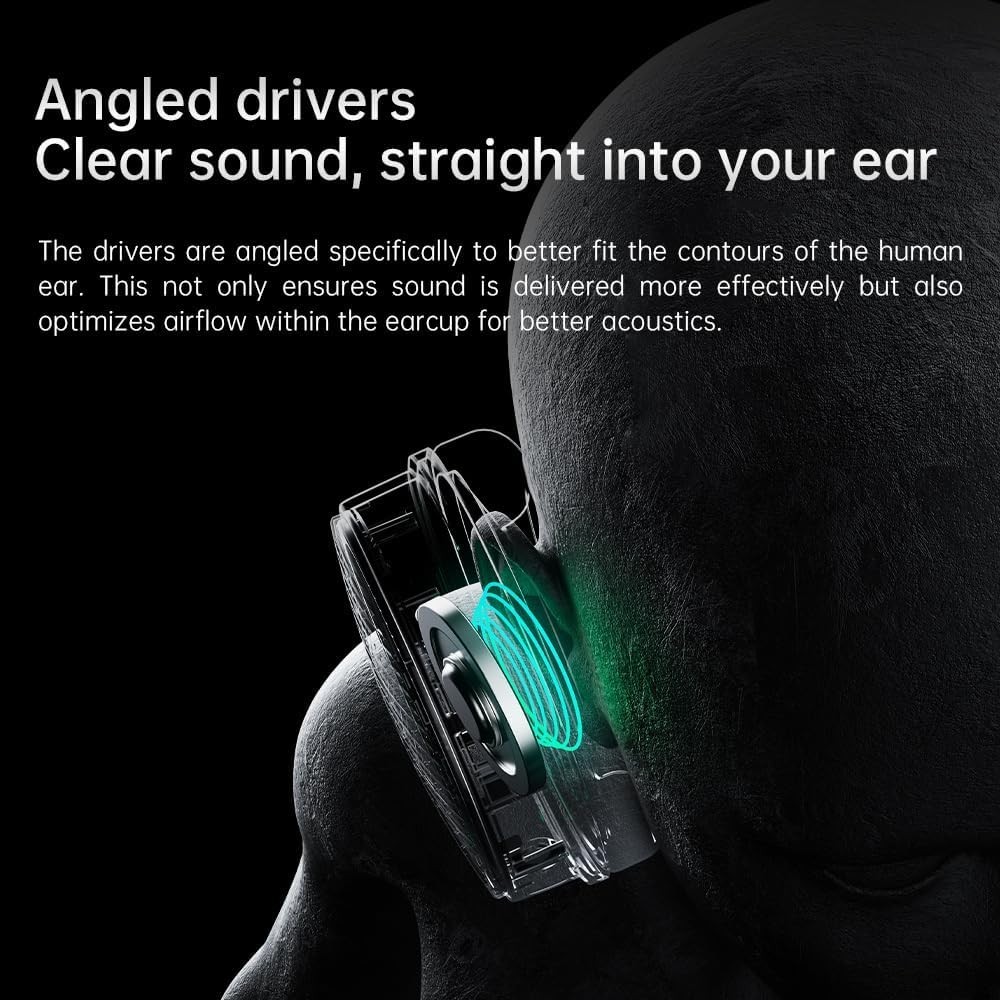 FiiO JT3 Over-Ear Open-Back Headphones, 50mm Dynamic Driver (Black)