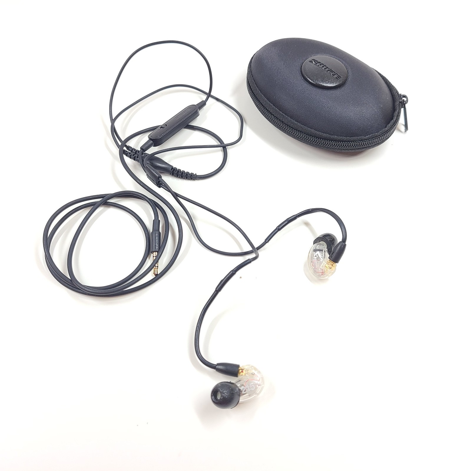 Shure SE215 LiveSound Sound-Isolating Monitor Black Earbuds – Clear BC