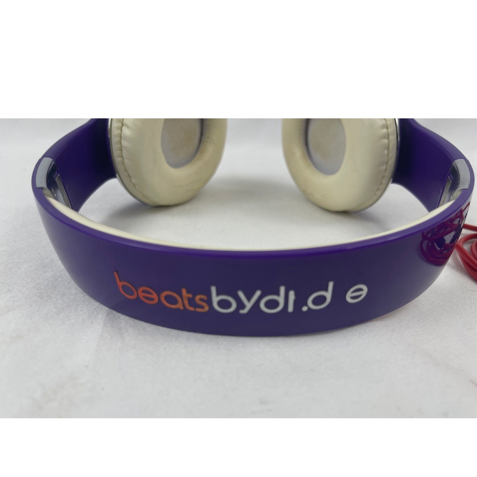 Beats Studio 1.0 Dr Dre Over Ear Headphones Purple White Wired Foldable