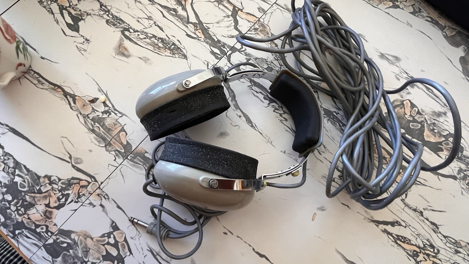 Vtg 1960’s David Clark Model 100 Listen Only Audio Headphones Over the Head VGUC