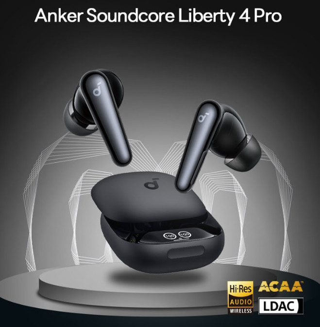 Anker Soundcore Liberty 4 Pro ANC Bluetooth Earbuds LDAC IP55 BLACK