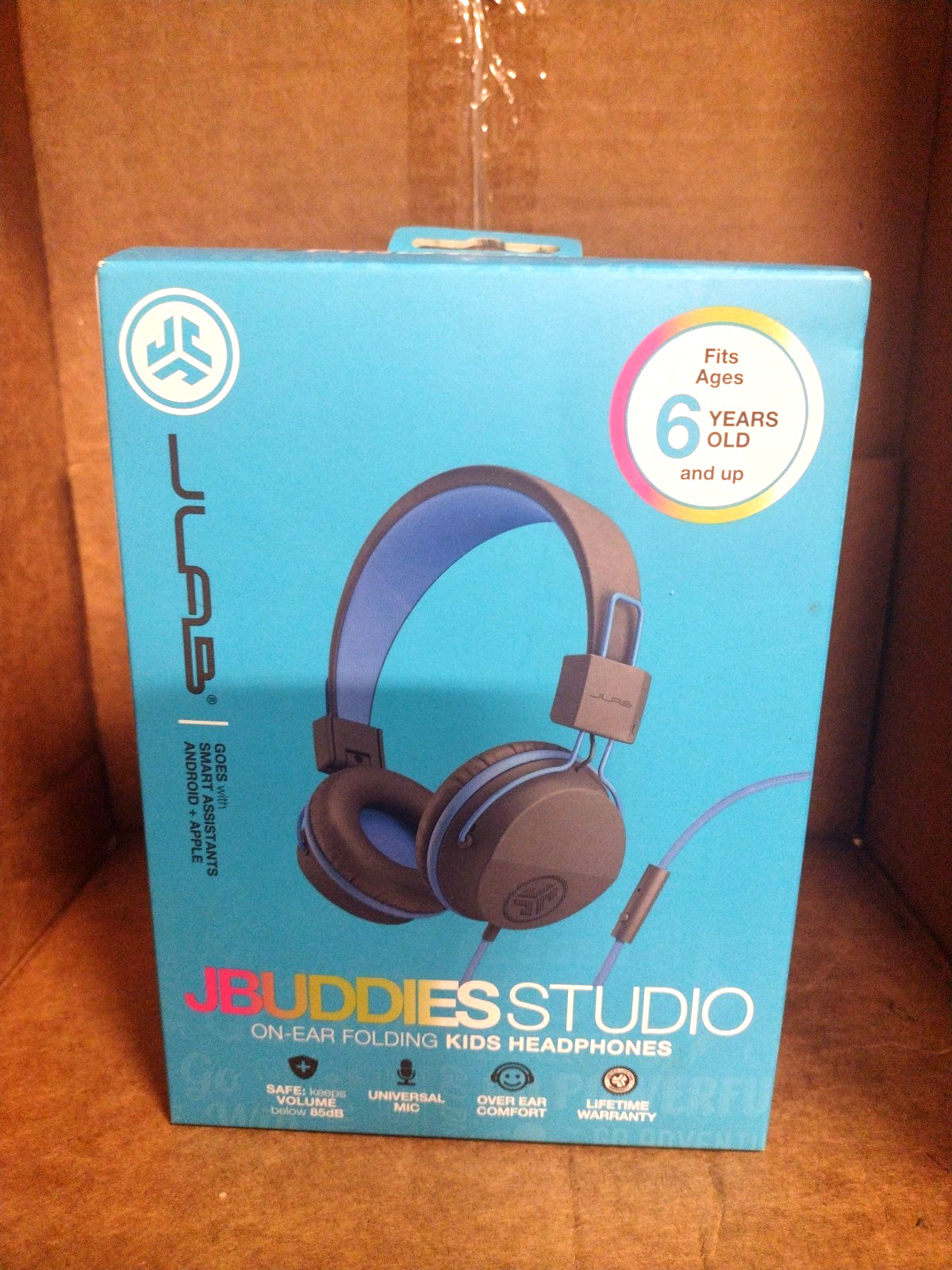 JLab JBuddies Studio Wired Kids Headphones On-Ear, Volume Limiter, School/Travel